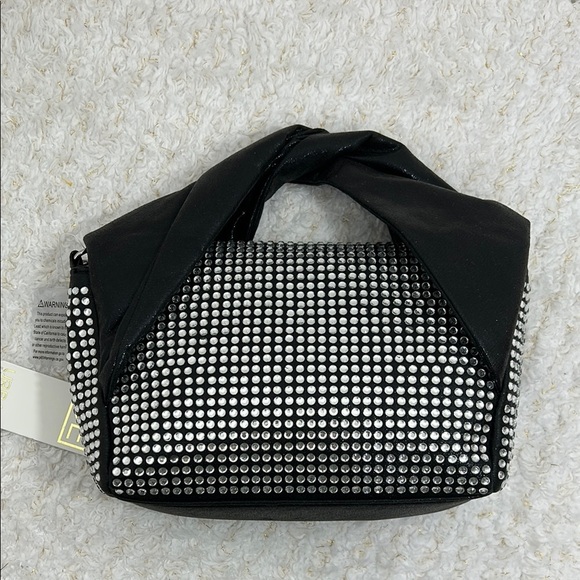 Urban Expression Black and Silver Studded Handbag - Picture 4 of 9
